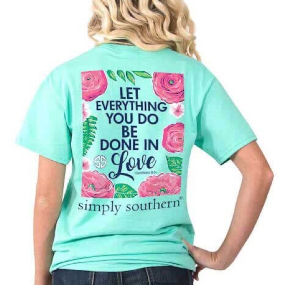 Simply Southern Mint women’s crew neck tshirt